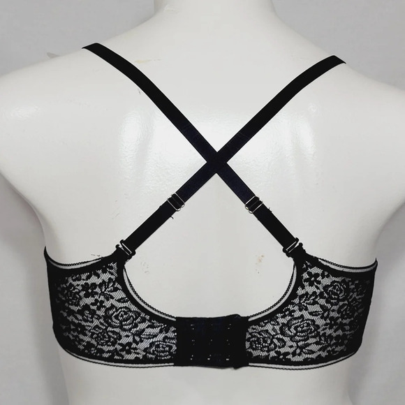 34DDD Maidenform DM202C M Stretch Lace Demi Underwire Bra Black NWT‎ - Picture 4 of 5